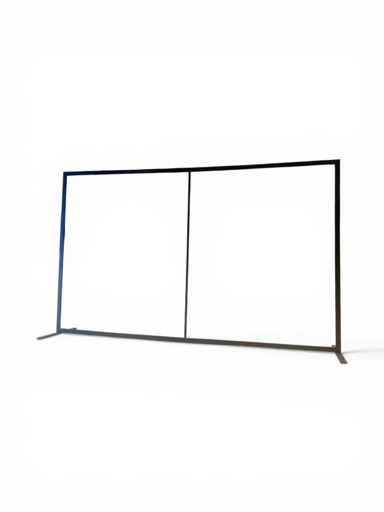 Large black banner stand