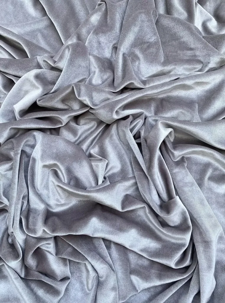 Drapery gray velour
