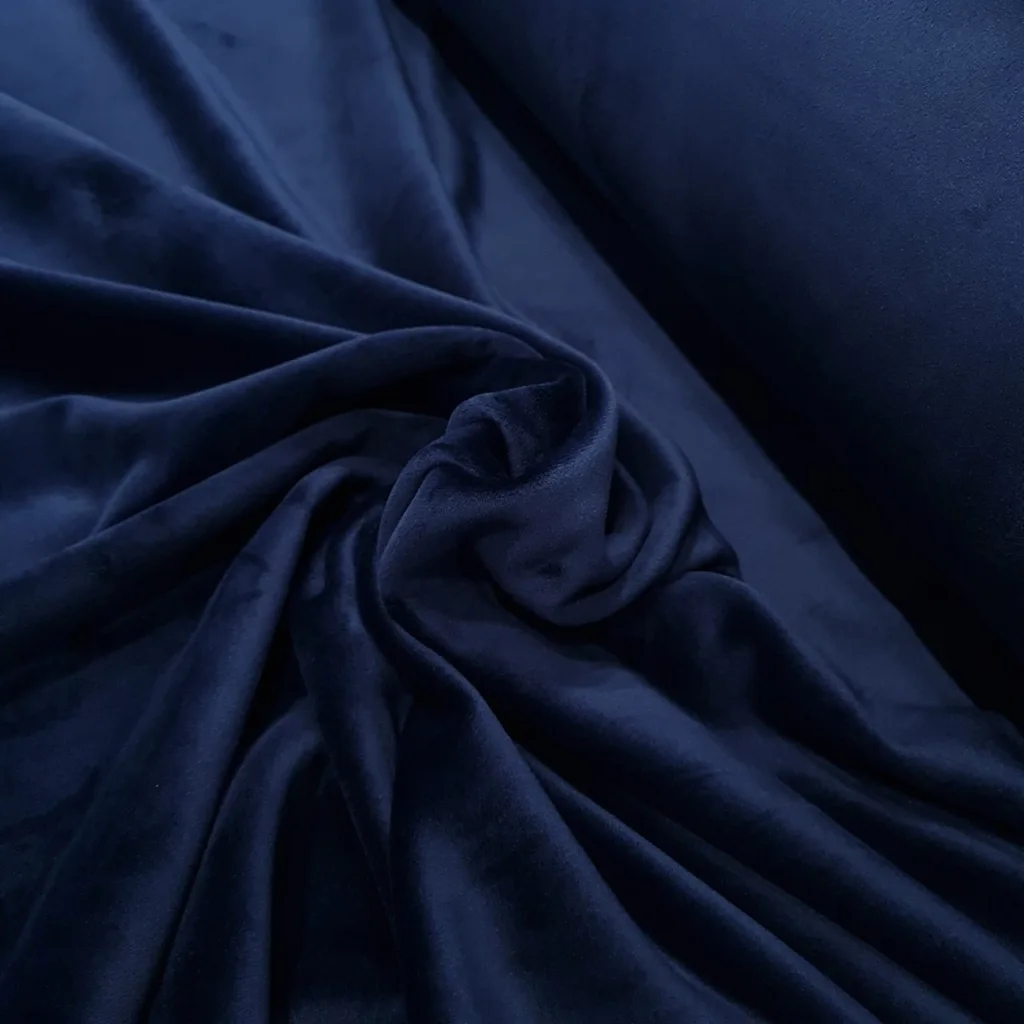 Drapery blue velour