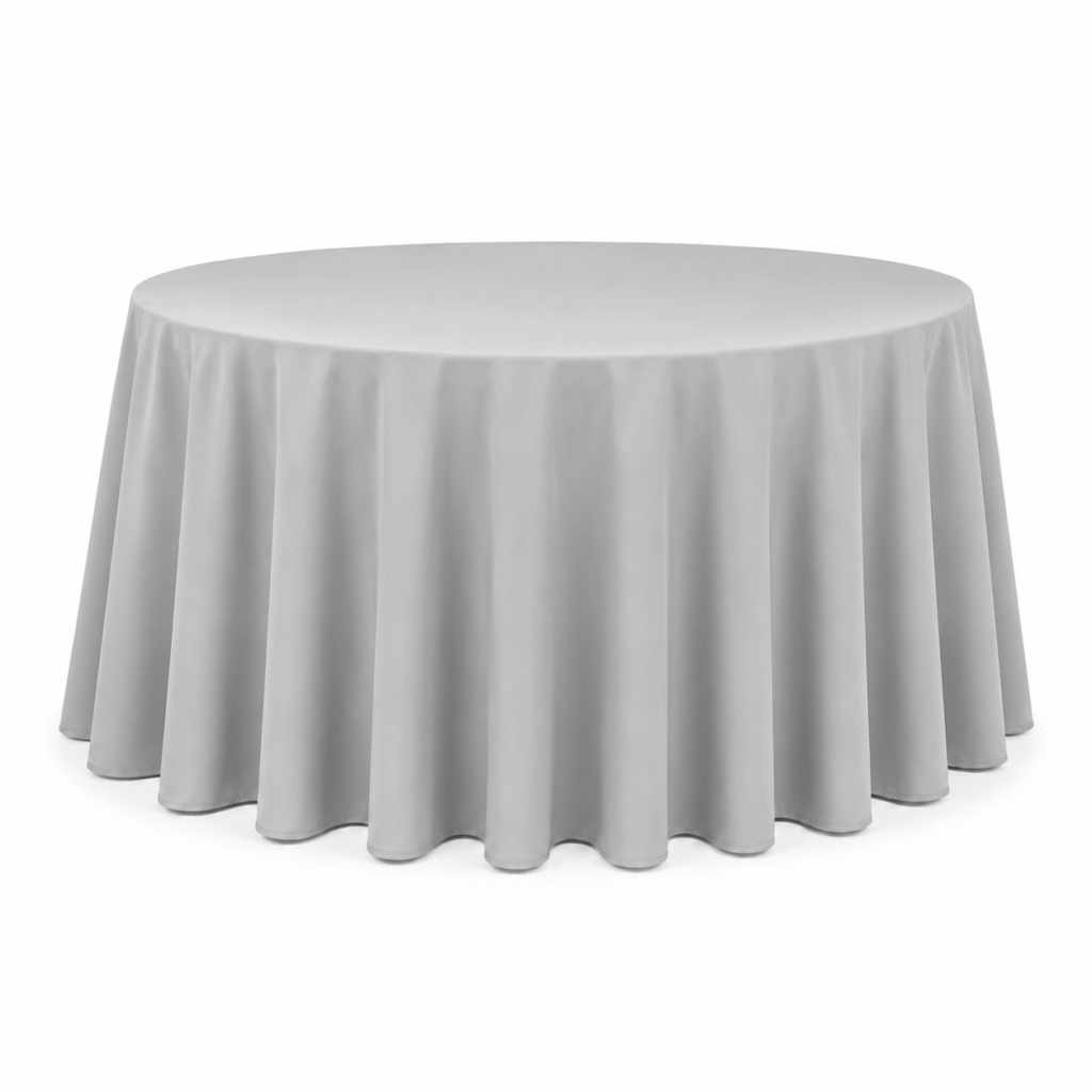 Light gray tablecloth Ø320