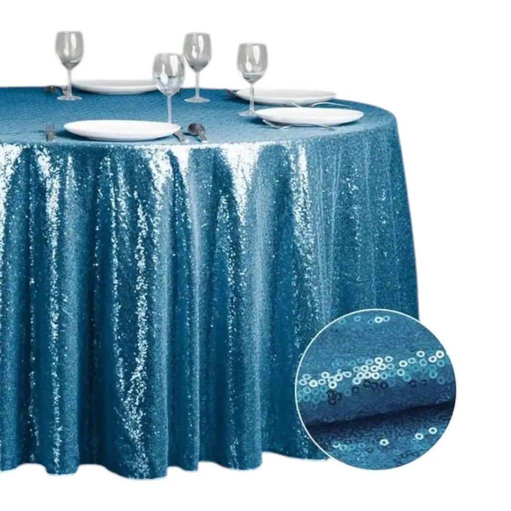 Sequin tablecloth – blue