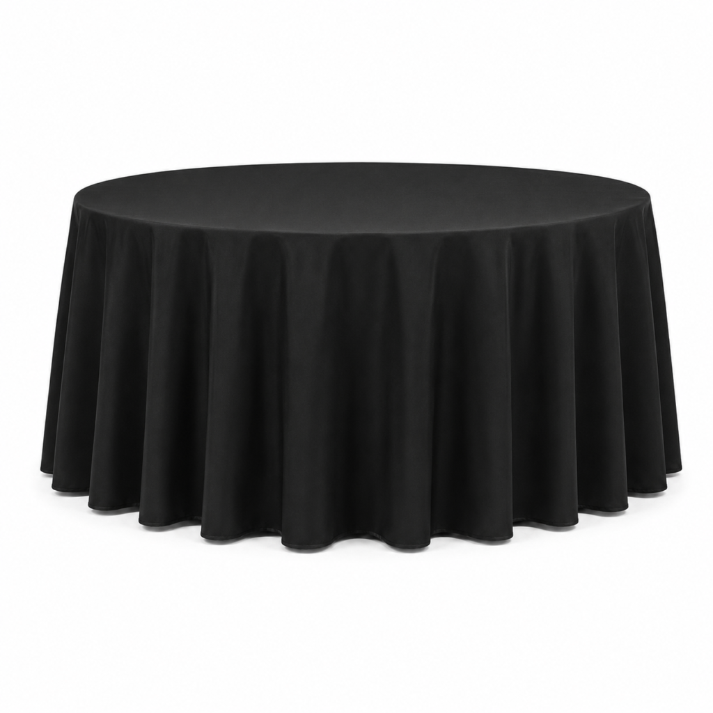 Black tablecloth Ø300