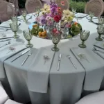 Olive tablecloth Ø320 — event decor rental