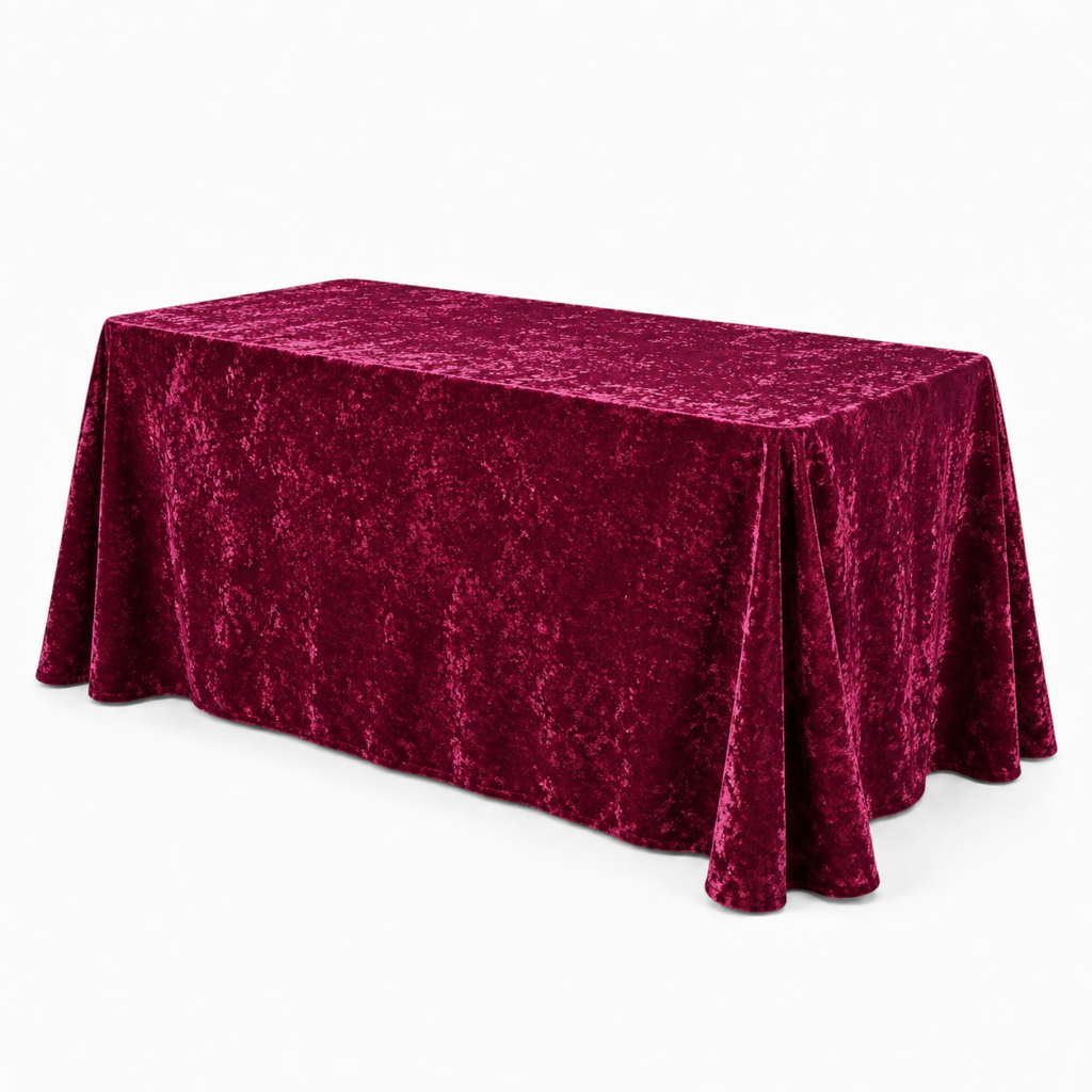 Rectangular velour tablecloth – bordo