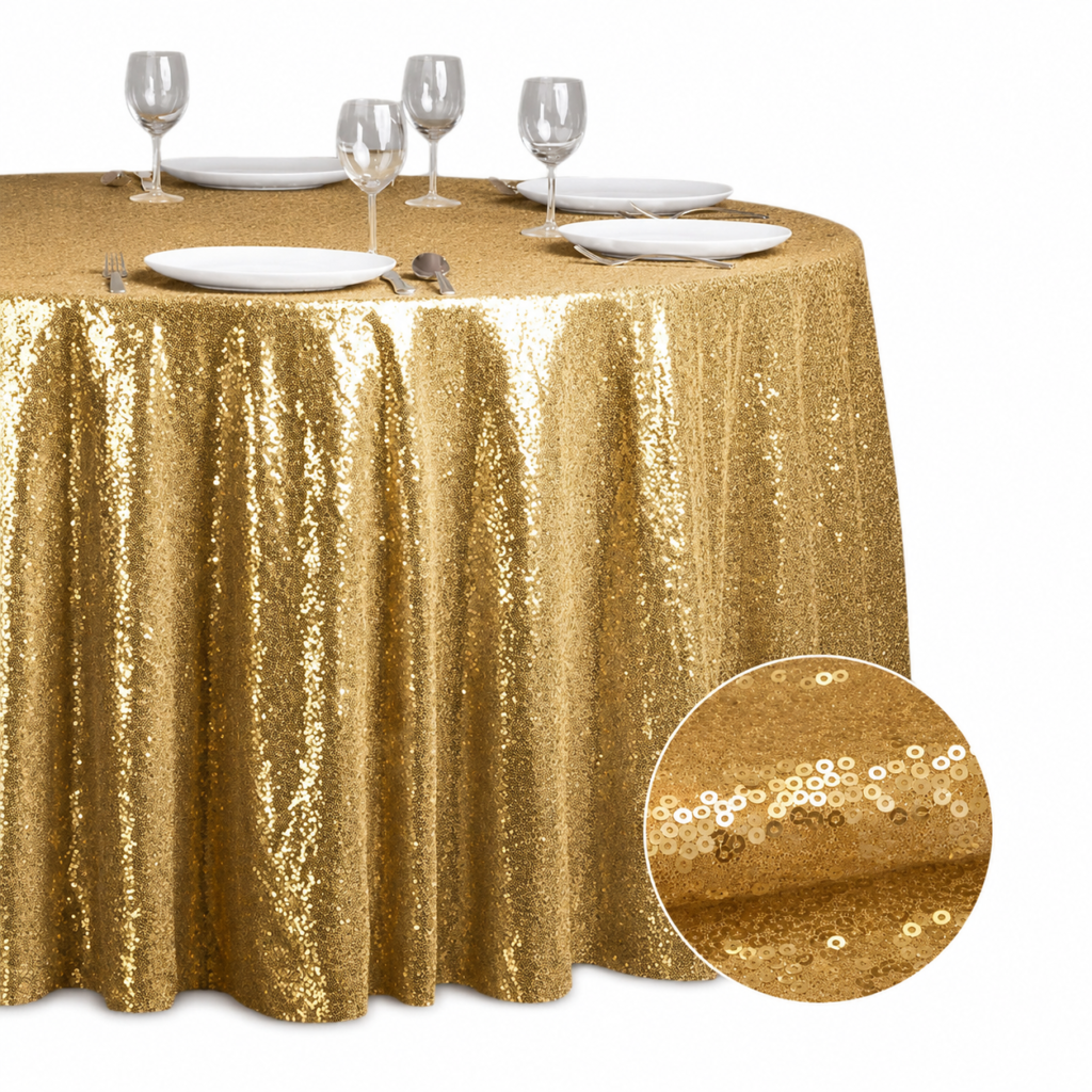 Sequin tablecloth – gold