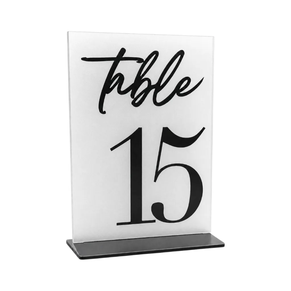 Black table numbers (1-15)