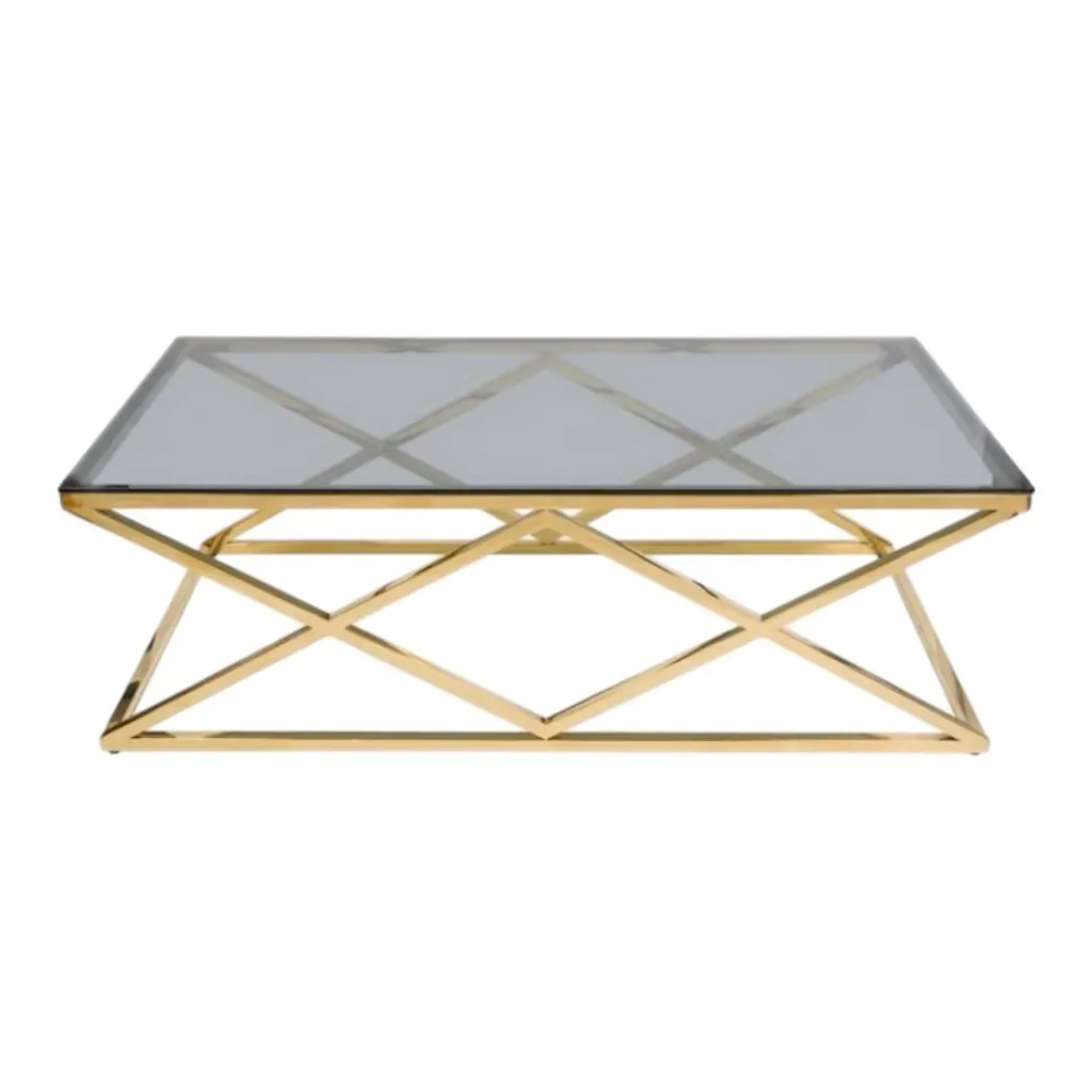 Coffee table gold long