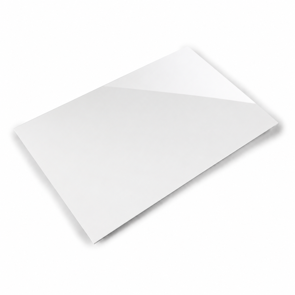 White glossy floor
