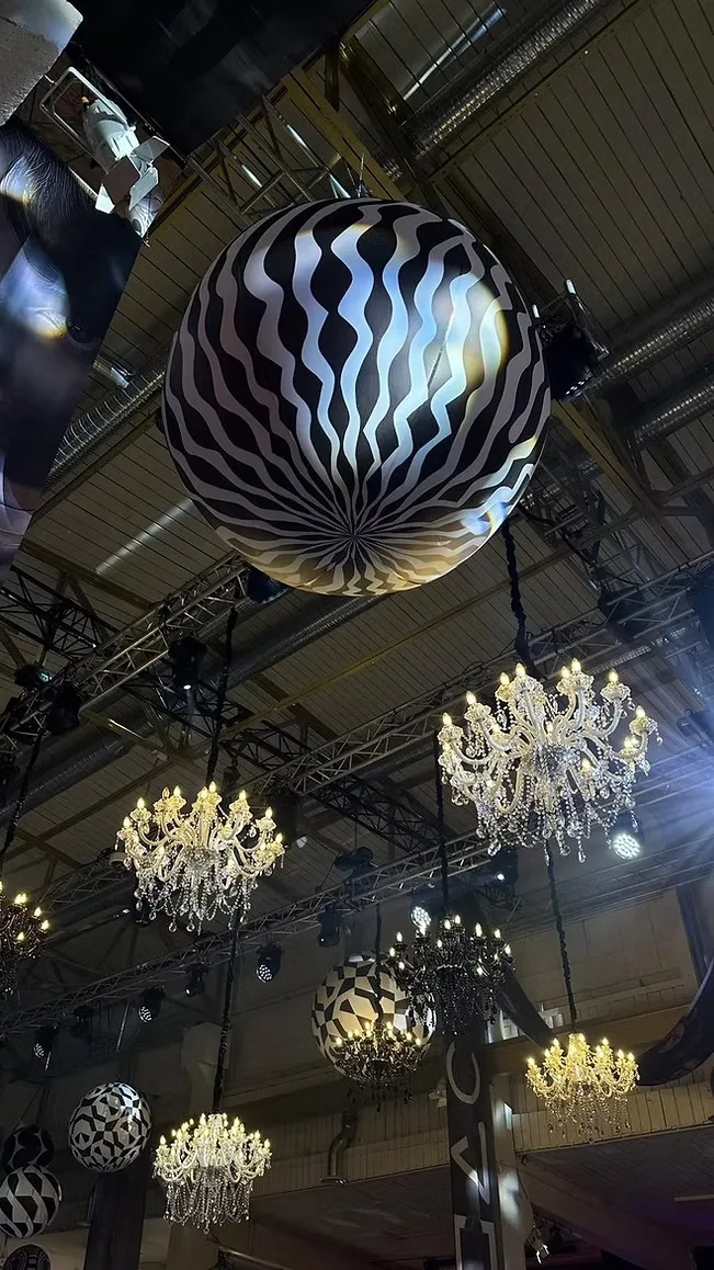 Crystal white chandelier — event decor rental