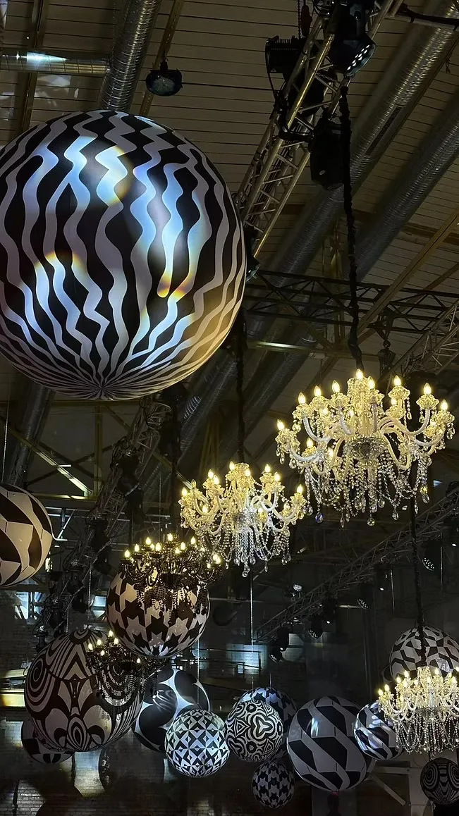 Crystal white chandelier — event decor rental