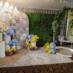 Crystal white chandelier — event decor rental