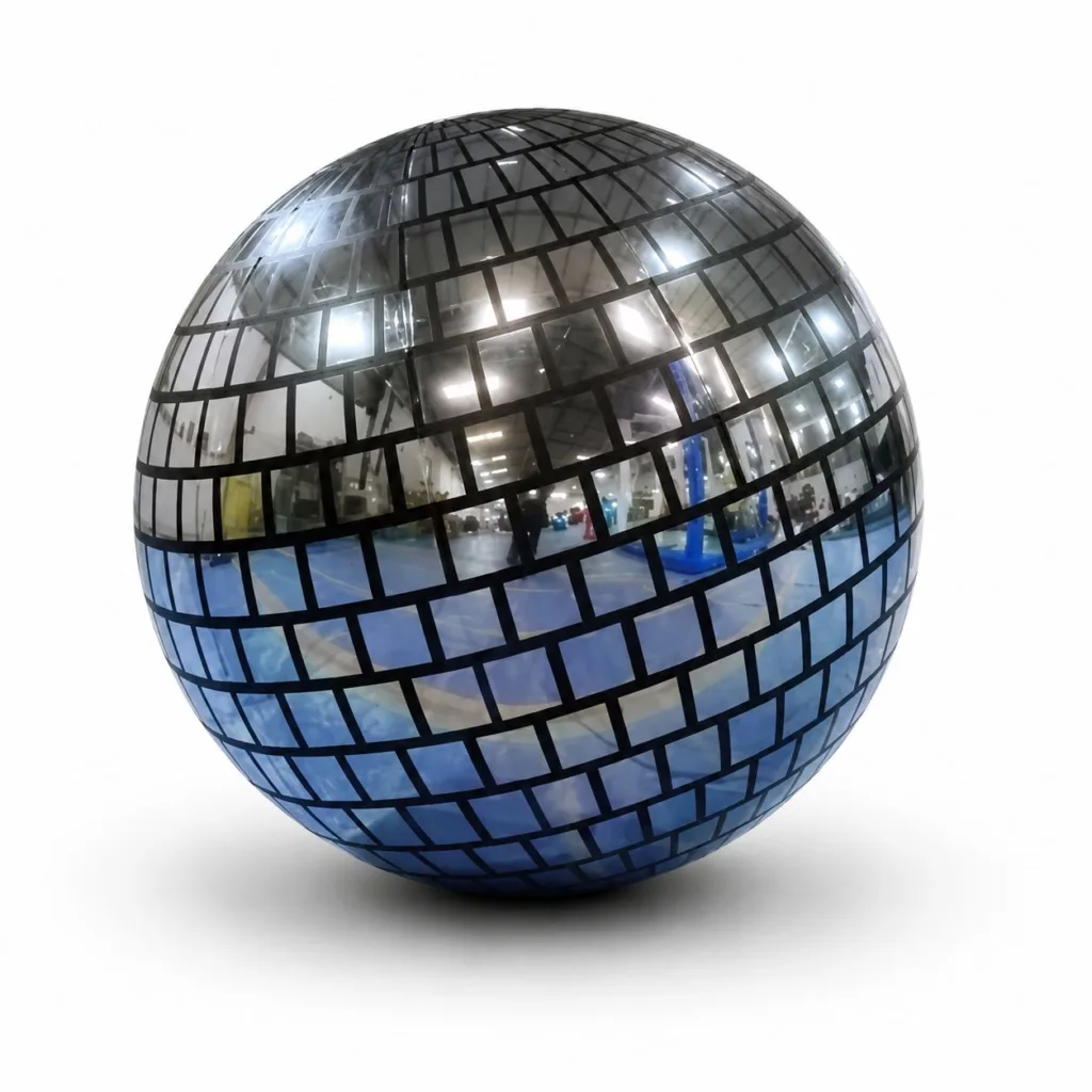 Disco silver inflatable balloons