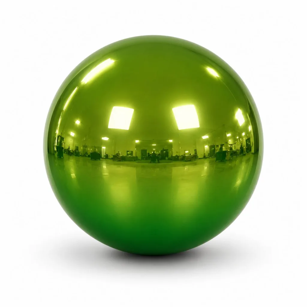 Green inflatable balloons