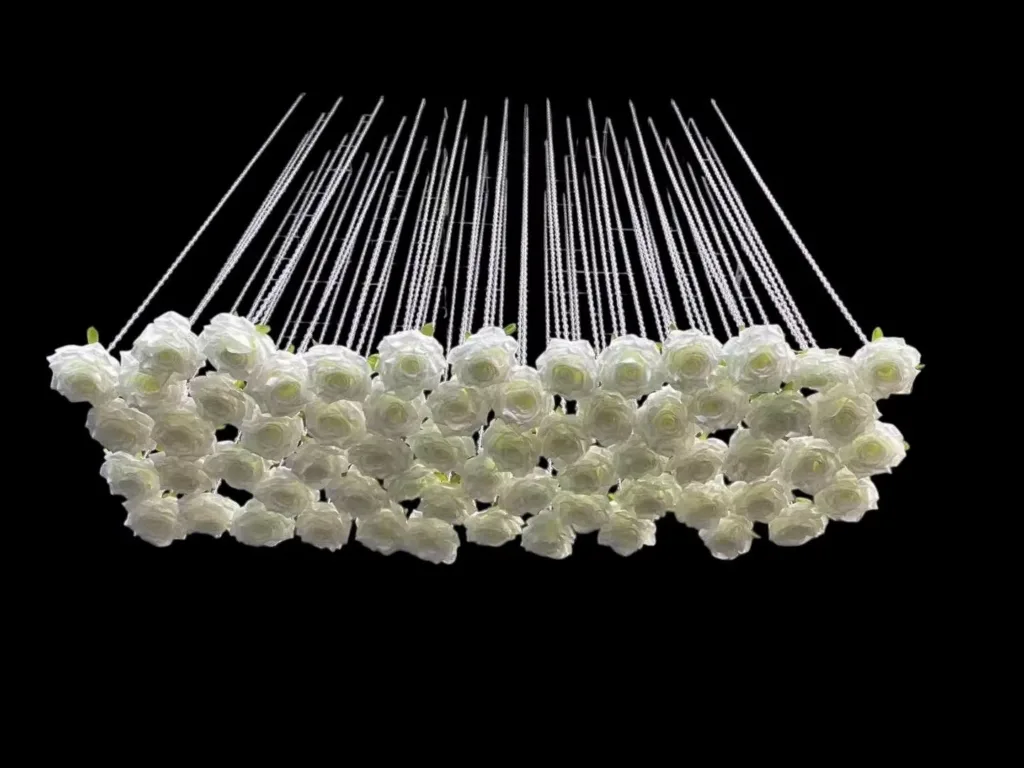 Crystal ceiling decoration with flowers