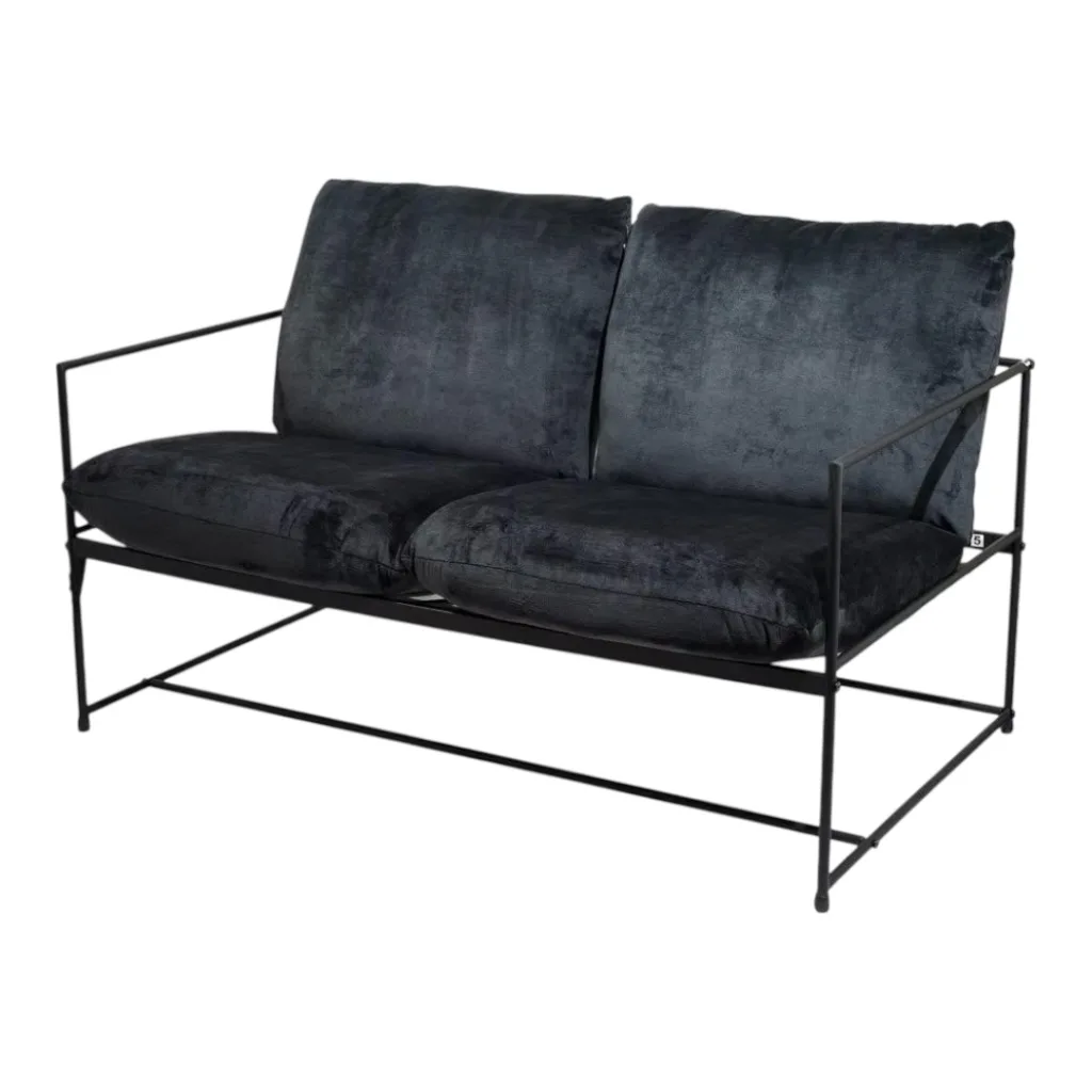 Black lounge area double sofa
