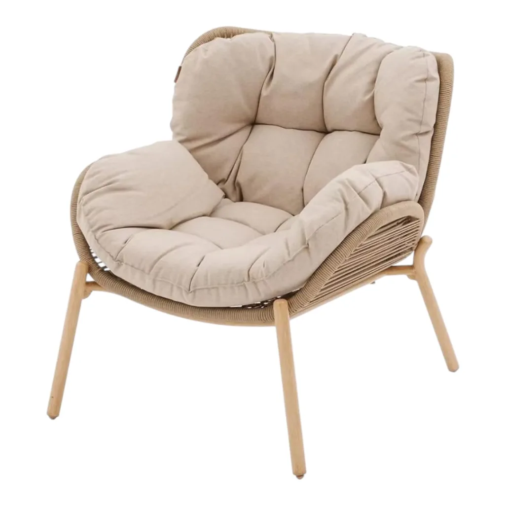 Beige lounge chair
