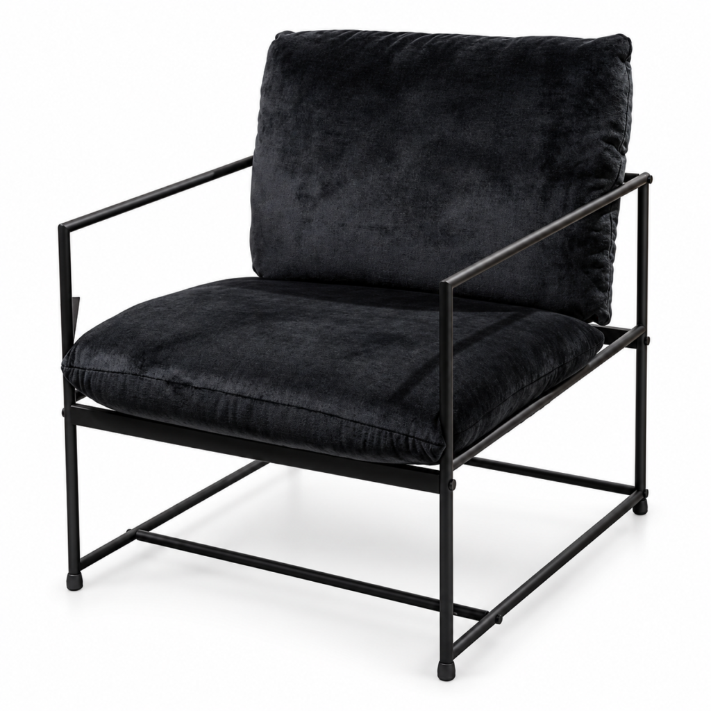Black lounge area chair