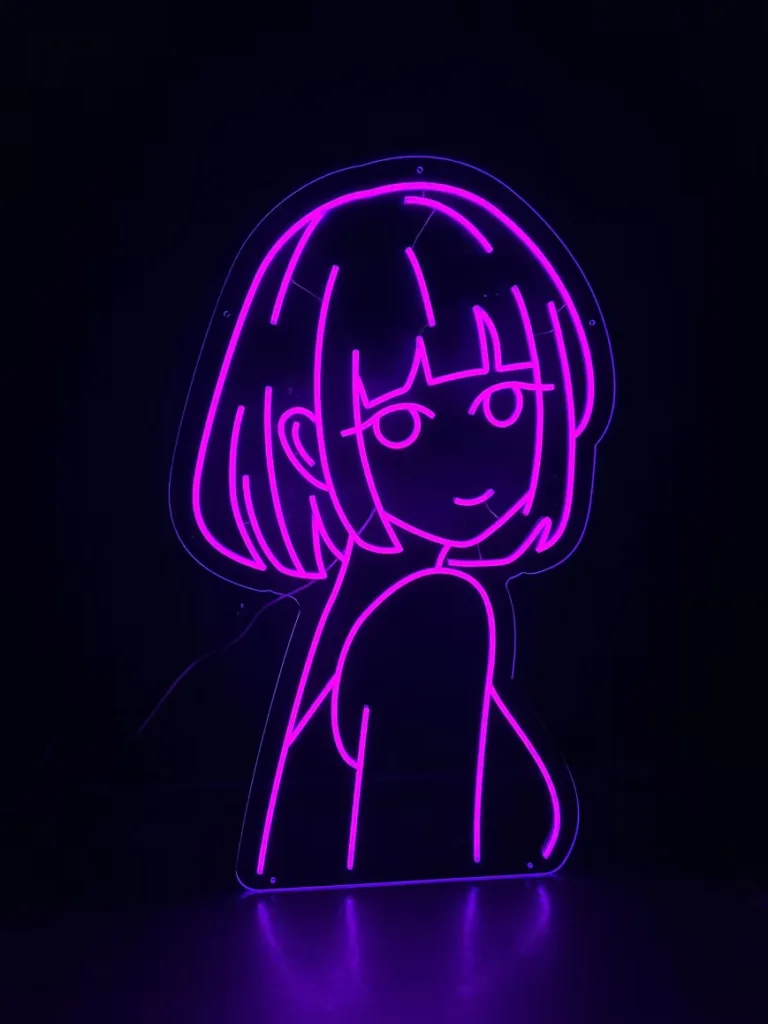 LED neon girl