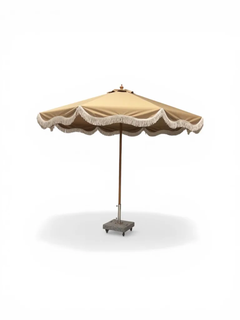 Beige parasol umbrella