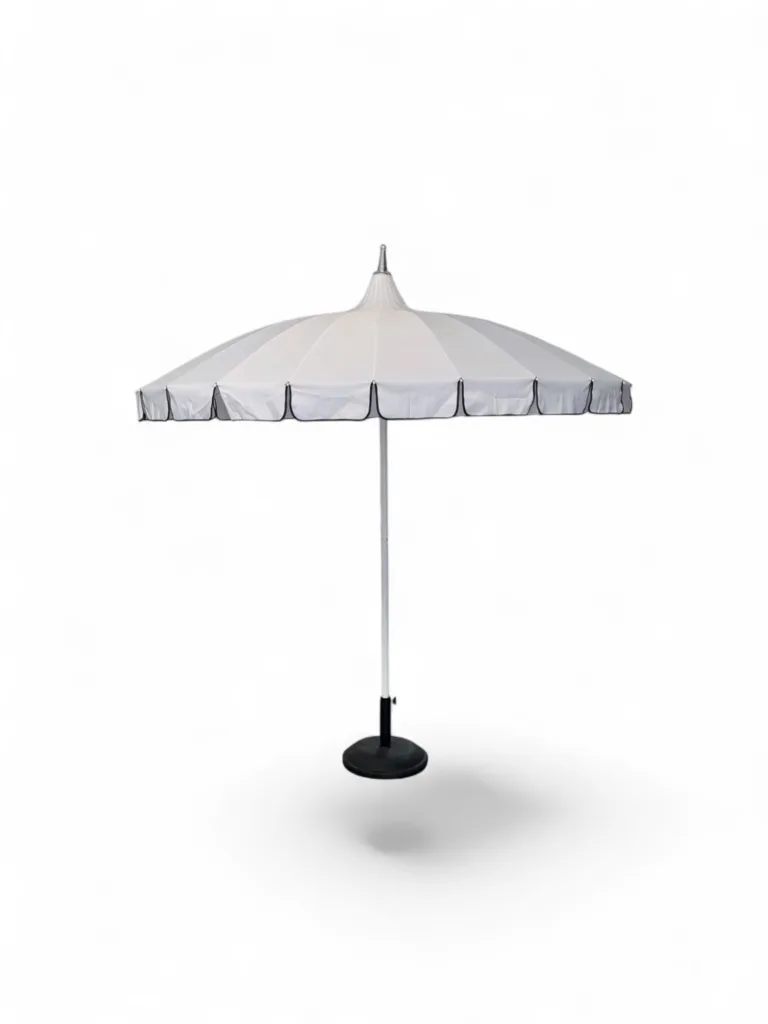 White parasol umbrella