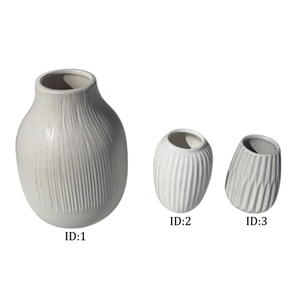 White vases