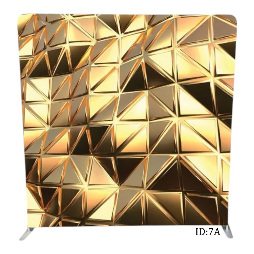 3D Gold fabric banner