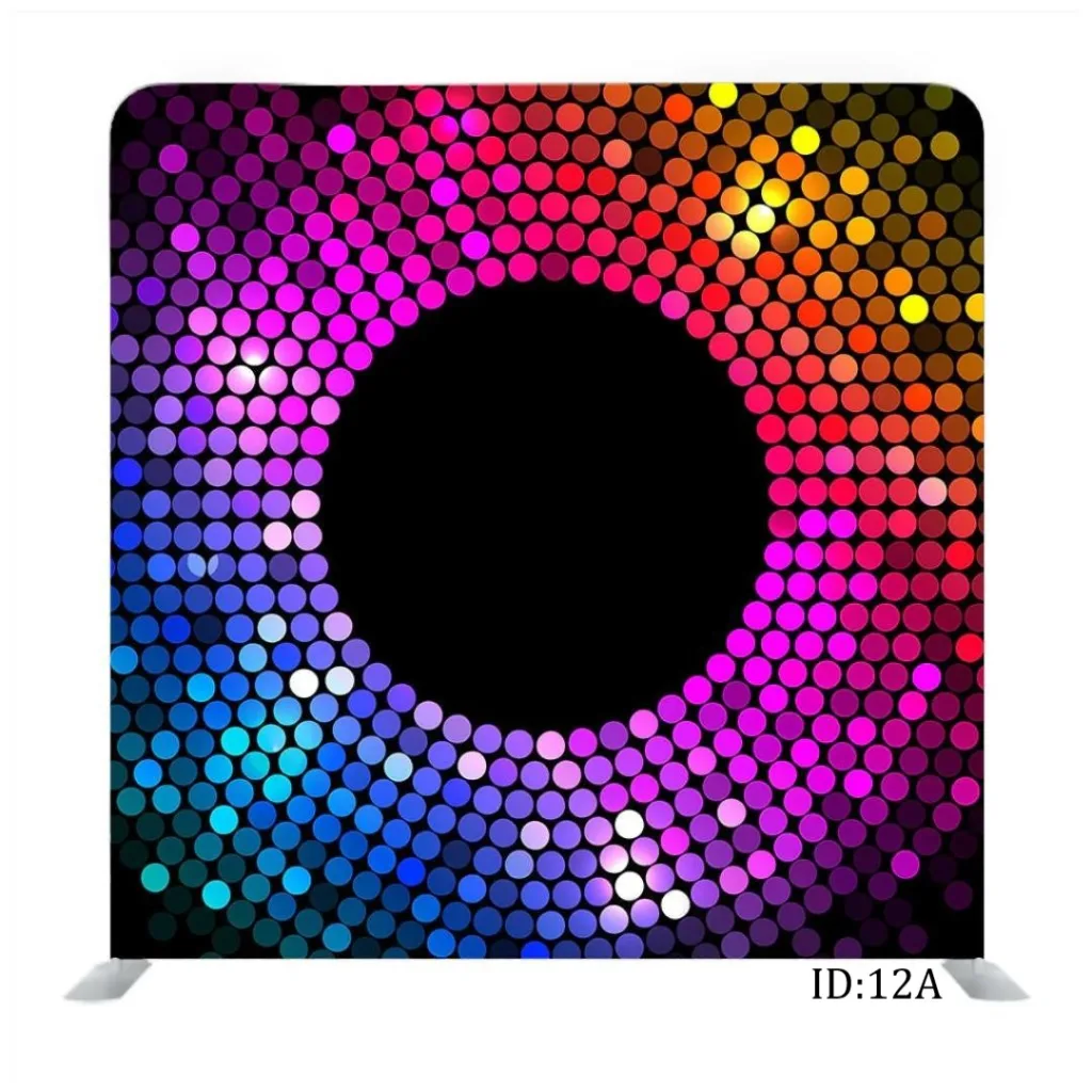 Disco circle fabric banner