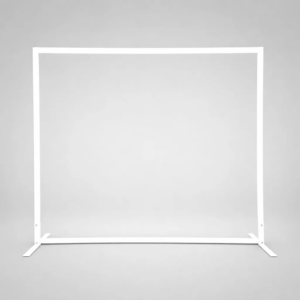 White banner stand