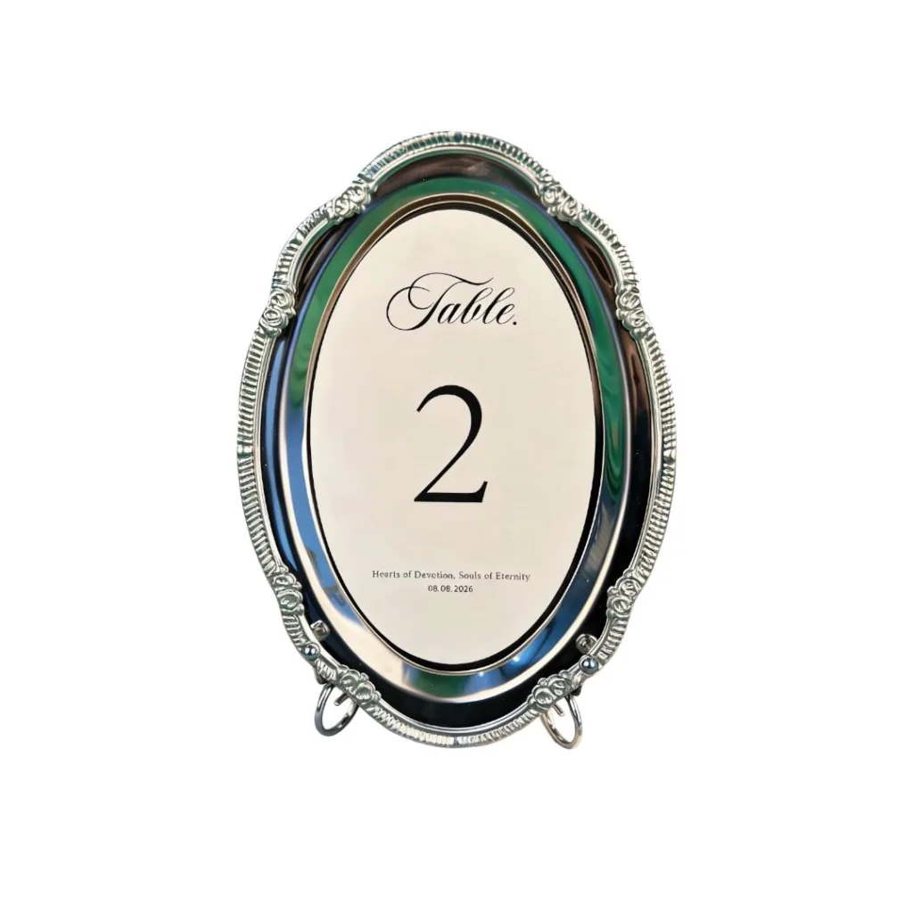 Silver table number (1-20)