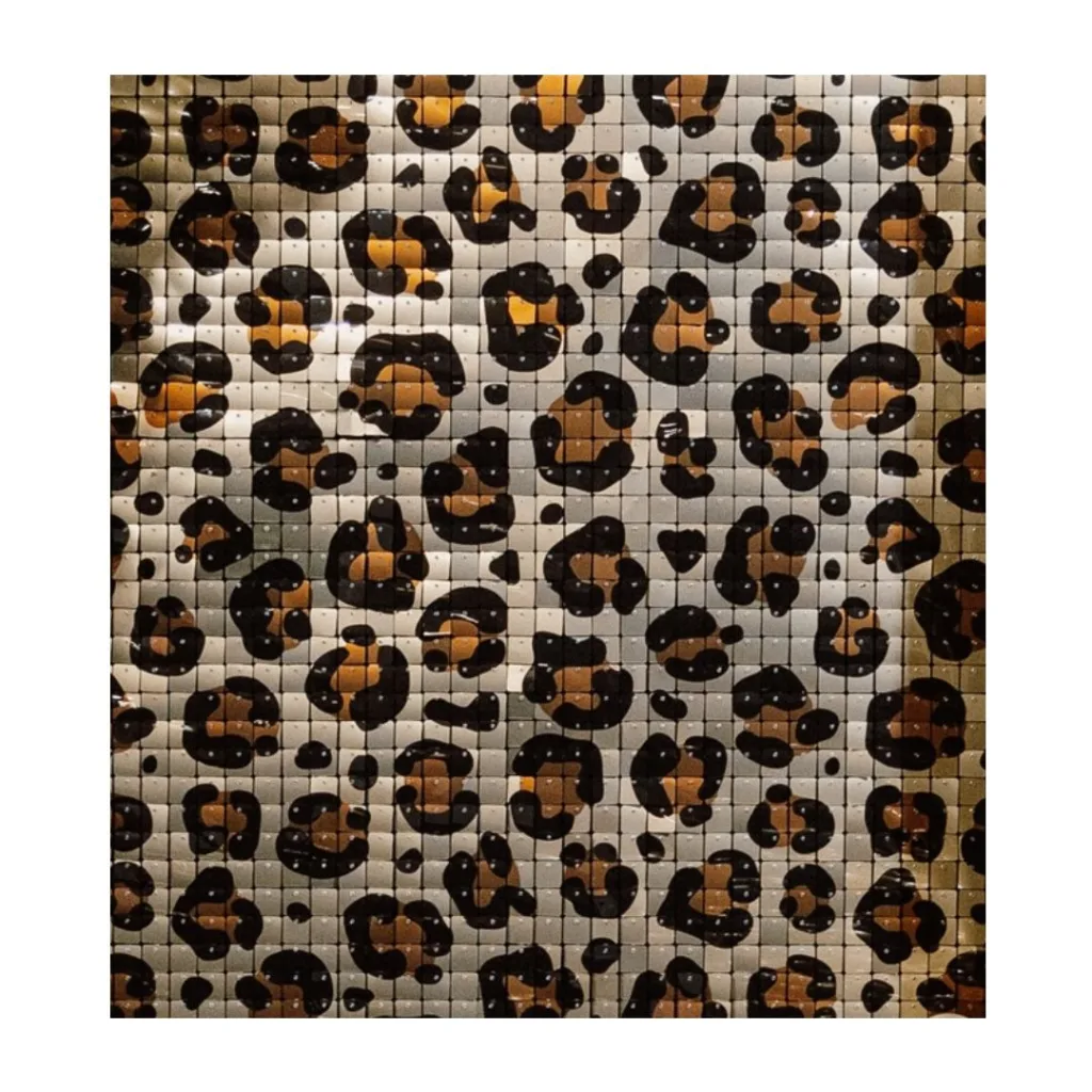 Leopard print sequin shimmer banner