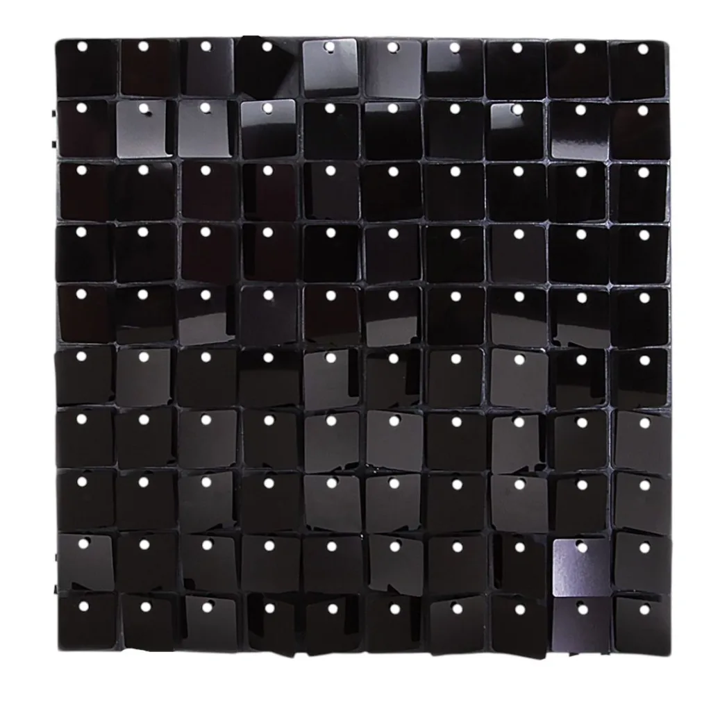 Black sequin shimmer banner