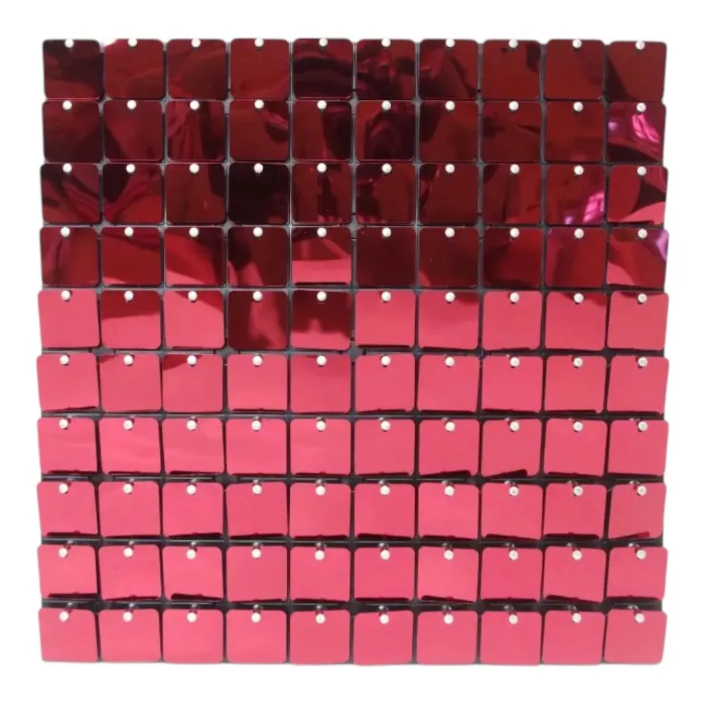 Red sequin shimmer banner