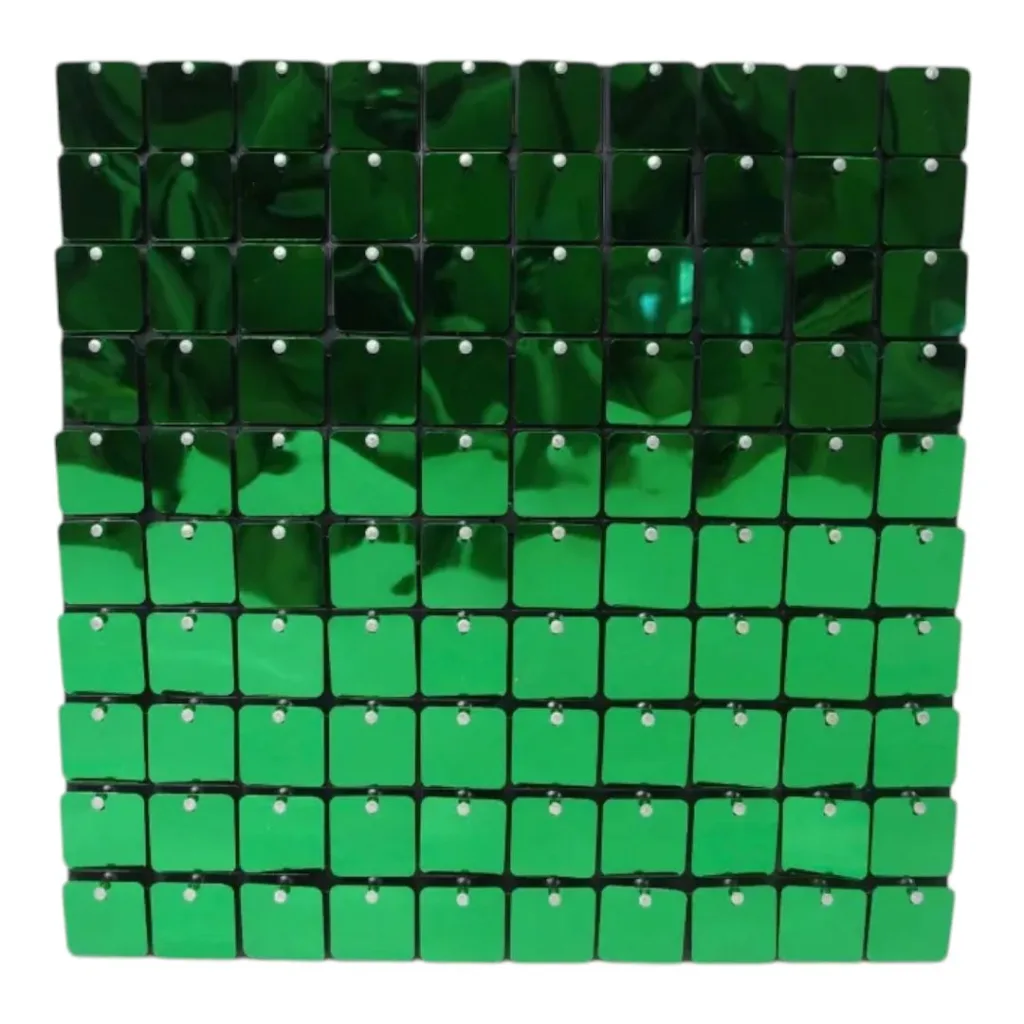 Green sequin shimmer banner
