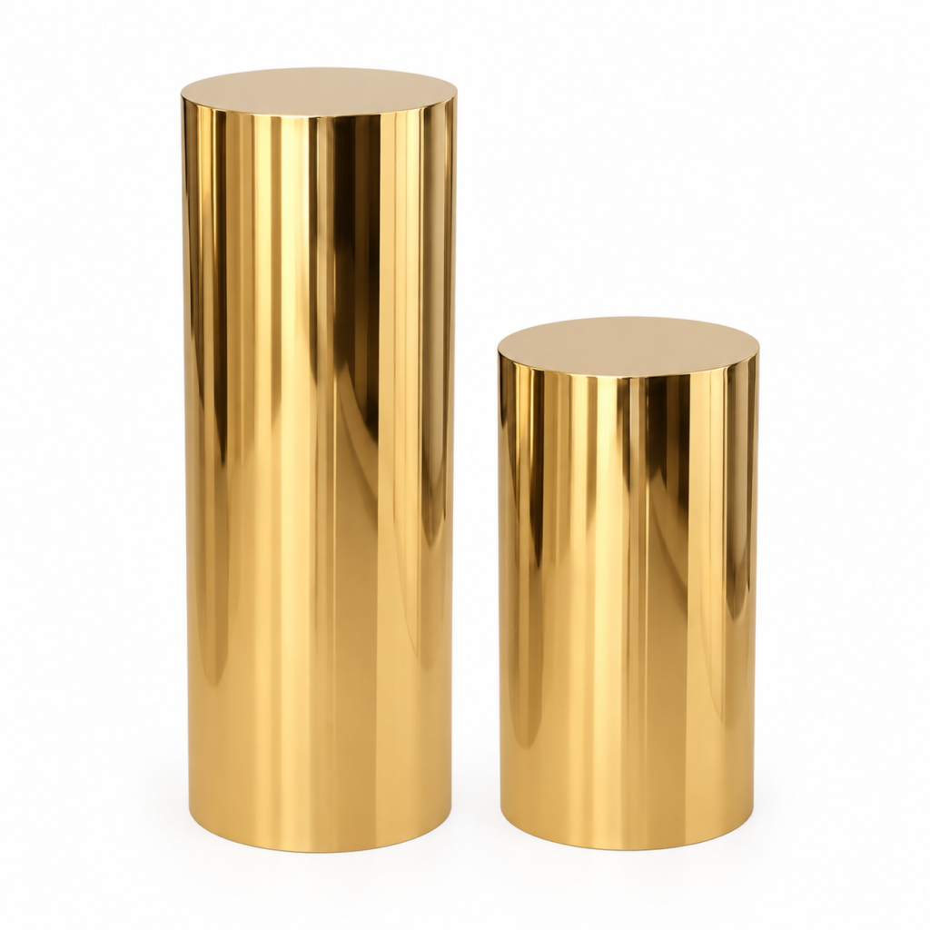 Gold round columns