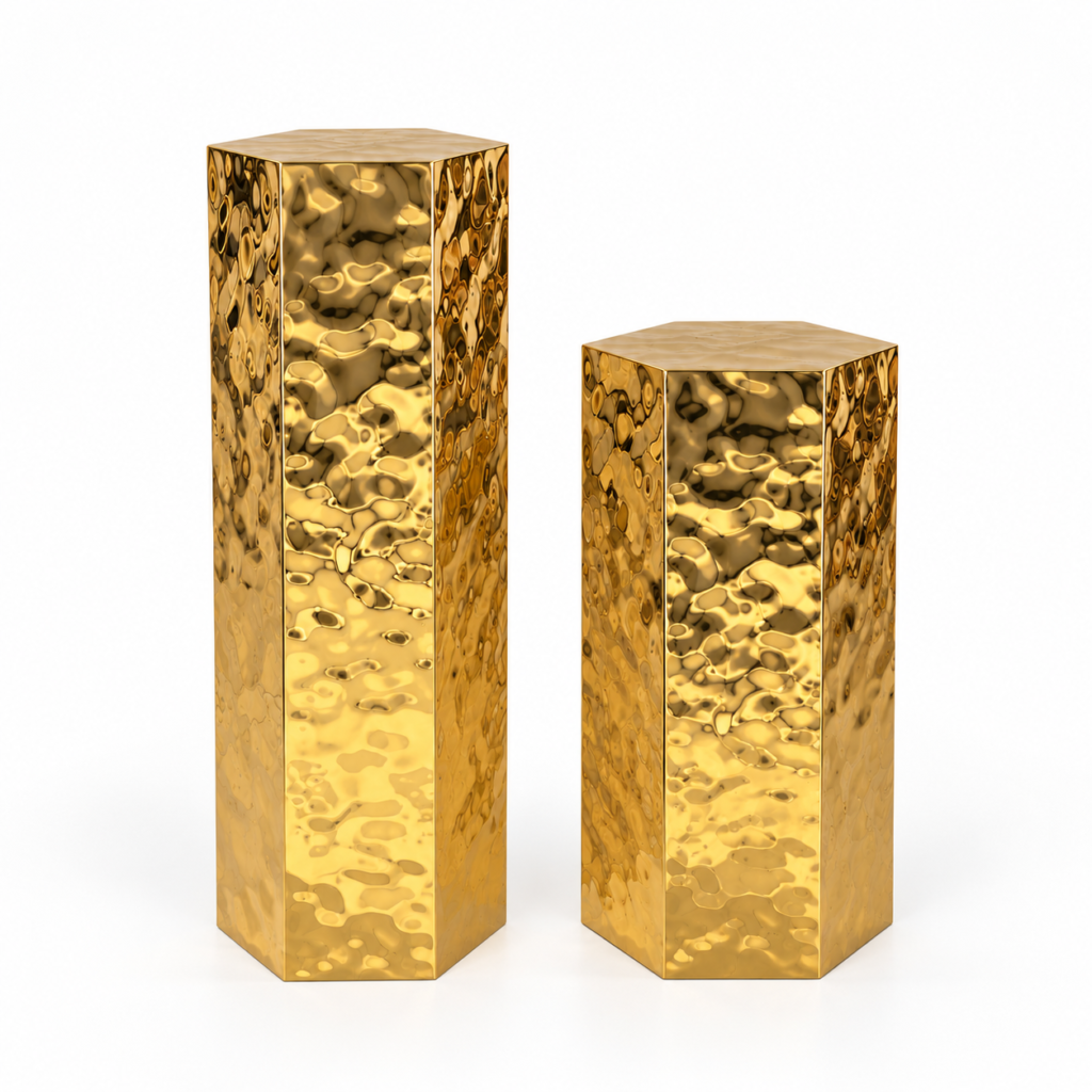 Gold textured columns