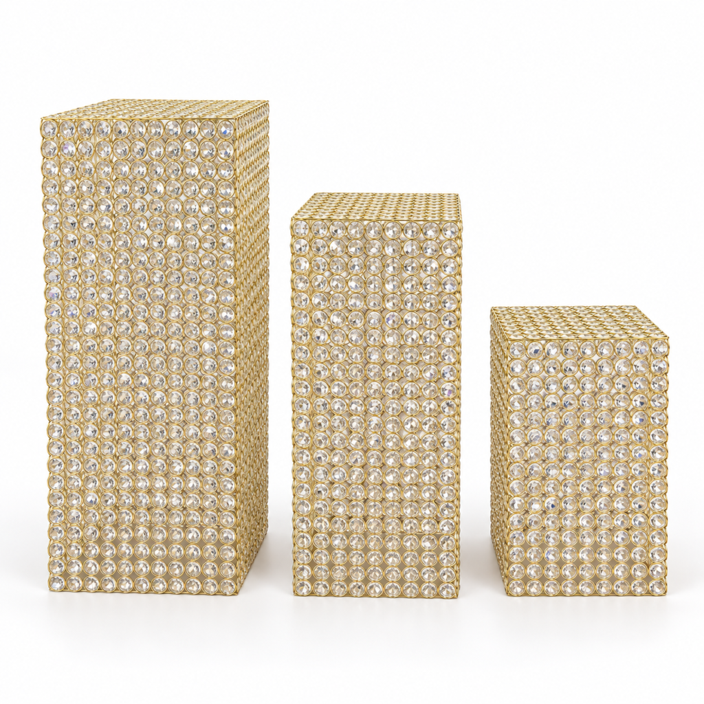 Gold crystal columns