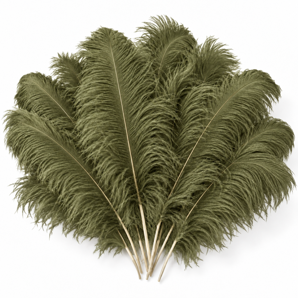 Green feathers