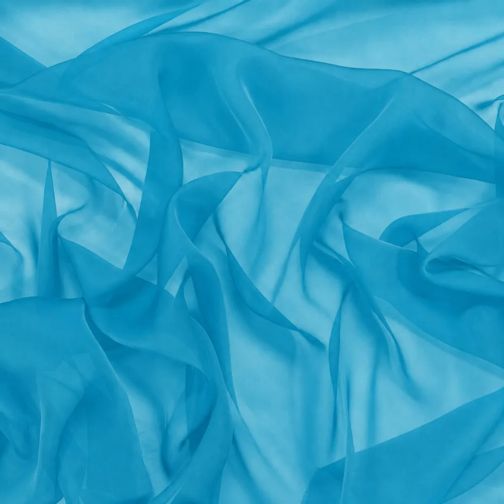 Drapery azure chiffon
