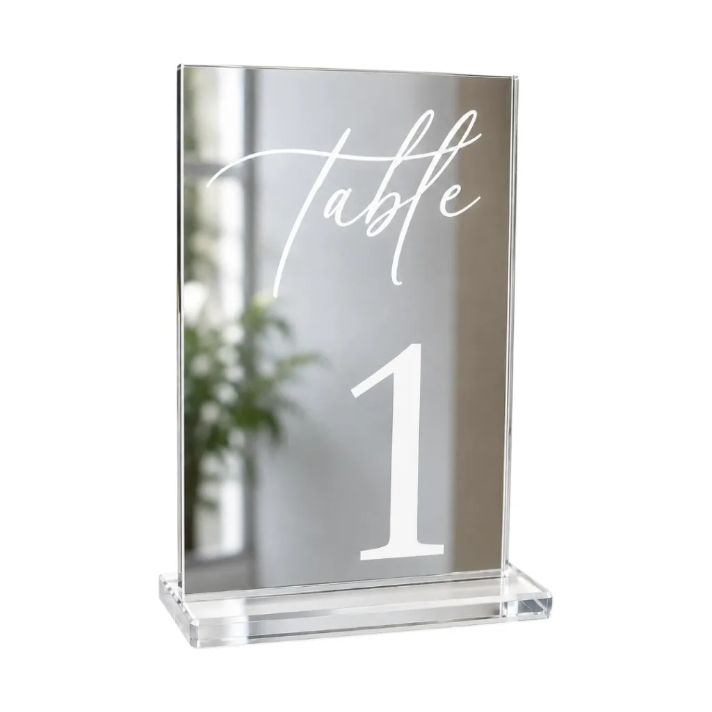 Silver table numbers (1-10)