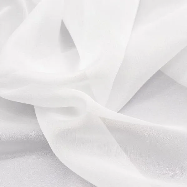 Drapery white chiffon