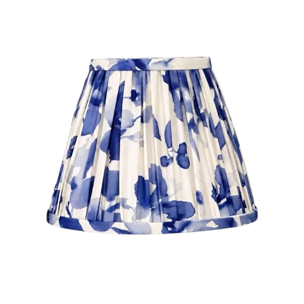 Blue floral pleated