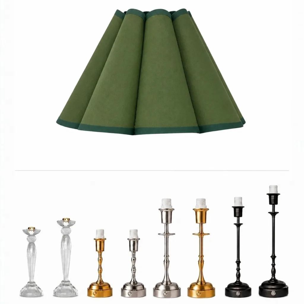 Zaļa galda lampa