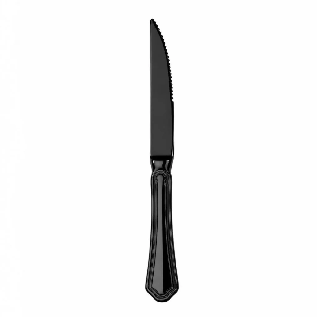 Black dinner knife