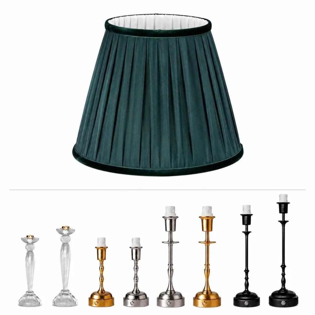 Dark green table lamp